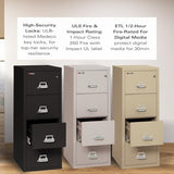 FireKing Fireproof Vertical File Cabinet (4 Letter Sized Drawers, Impact Resistant, Waterproof