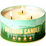 AOOVOO Citronella Candles Outdoor - 3 Wick 12oz Large Camping Candle, Soy Wax Non Toxic, Strong Citronella Scented Candle for Patio Backyard Garden Picnic