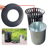Commercial Trash Cans,Zone Round Garbage Bin,Square Hotel Street Patio Indoor Metal Stan