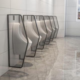 Glass Room Divider Office Partition - Tempered Glass Panels, Privacy Screen for Restrooms