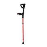 Lightweight Foldable Forearm Crutch, Aluminum Walking Stick,Height Adjustable, Ergonomic Handle with Comfortable Grip 2ZG-02BM (Red)