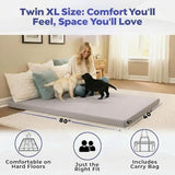 Hazli Matrix AirCell 4 Inch Memory Foam Camping Mattress Pad - Roll Up Mattress for Adults - Portable Cot Sleeping Pad for Camping - Floor Mat or Bed Roll - Twin XL 80’’ X 40’’ X 4’’- Blue