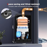 CAMPLUX Climatech 7 Indoor Propane Tankless Water Heater 5.28 GPM (Up to 6 GPM) 132,000 BTU – Tankless Propane Hot Water Heater for Whole House, 3–5 Outlets, AI Efficiency