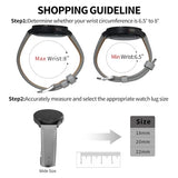 HUANLONG Quick Release Leather Watch Strap for Men Women, 20mm grey