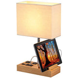 Dreamholder Desk Lamp with 3 USB Charging Ports, Table Lamp with 2AC Outlets and 3 Phone Stands, Nightstand Bedside Lamp