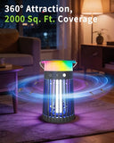 NEXLY SJZ-091 Solar Bug Zapper Portable Outdoor Waterproof Mosquito Killer Indoor Home Rechargeable Fruit Fly Trap 4200V Electric Gnat Traps for Room Garden Courtyard Kitchen Camping Backyard