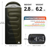 TANSTRIDER XXL Winter Sleeping Bags for Adults Cold Weather,Camping Sleeping Bag for Kids with Compression Sack,4 Season Camping Essentials Gear for Hiking,Traveling,Outdoor,Backpacking,Climbing