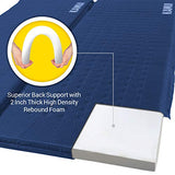 KAMUI Self Inflating Sleeping Pad - 2 Inch Thick Camping Pad Connectable with Multiple Mats for Tent and Family Camping (Blue)