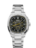 MIDO Multifort TV Chronograph - Swiss Automatic Watch for Men - Blue Dial- 41.2 x 42mm Stainless Steel Case and Bracelet with Additional Blue Fabric Strap - M0495271108100