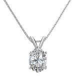 .25ct to 5.00 Carat Round Brilliant Solitaire Lab-Grown Diamond Solitaire Pendant Necklace