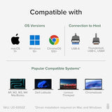 Plugable Dual DisplayPort & HDMI Docking Station - USB 3.0 & USB-C Laptop Dock for Dual Monitors, DisplayLink
