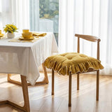 Wenqik 6 Pack Turmeric Ruffled Chair Cushions with Ties