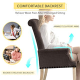 adochr Upholstered Fabric Accent Dining Chair, Elegant Tufted Club Dining Room