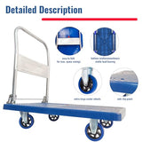 Foldable Platform Truck Dolly with Swivel Wheels, Heavy Duty Moving Platform Hand Truck