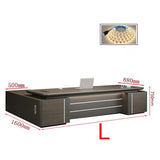 Modern L Shaped Executive Desk with Drawers & Dual Storage Cabinets