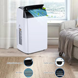 12,000 BTU Black Portable Air Conditioners for Room Up to 500 Sq.Ft, 3-In-1 Quiet Cooling AC Unit with Fan & Dehumidifier, Remote Control, 24H Timer, Remote Window Mount Exhaust Kit, Easy to Move