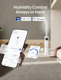 DREO HM735S 11L Smart Humidifier Large Room 700 ft², 100H Cool Mist Air Humidifiers for Bedroom, Top-Fill, Clean Tank Technology, 26dB, Auto Mode, Aroma Box, RGB, Remote & APP Control, Baby, Silver
