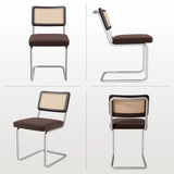 Rattan Dining Chairs, Velvet Fabric Dining Chairs Set of 6