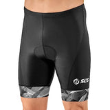 SLS3 Triathlon Shorts Men - Premium Pro Mens Tri Shorts with 2 Pockets, Medium Compression, Quick-Dry Performance Fit (Grey Edge, Medium)