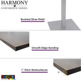 16 Person Large Modular Conference Table with Double Matte Black Bases