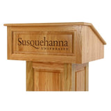 Counselor Solid Wood Podium Lectern – Handcrafted Oak Presentation Podium for Churches, Schools, Events