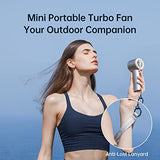 JISULIFE Handheld Fan Pro Series - Extreme Cooling Output: 1-100 Speed Scroll Wheel, Metal Body, Digital Display, 1.5H Fast Charge, 5000mAh-Portable Fan for Travel Outdoor, Gifts for Women Men(Brown)