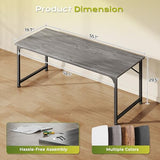 PRAISUN 55 Inch Computer Desk, Home Office Desk with Spacious Desktop