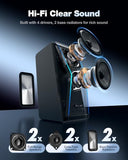 Hi-Fi Stereo Sound PC Speakers with Bluetooth 5.0 and 3.5mm AUX-in, 14W AC Powered