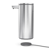 simplehuman 14 oz. Touch-Free Rechargeable Sensor Liquid Soap Pump Dispenser, Brushed Stainless Steel