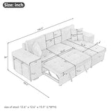 Eafurn 104.5" Reversible Sleeper Sectional Sofa Bed