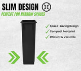 23 Gallon Slim Trash Can - Open Top 3 Pack Slender Commercial Garbage Bin - Heavy Duty Plastic for Homes