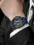 TSAR BOMBA Mens Automatic Watches Luxury Skeleton Mechanical Wristwatch for Men
