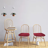 PAGGED Wine Red Foam Seat Cushions Kitchen Chairs Pads for Dining Chairs Non Slip Office Seat Cushions Washable