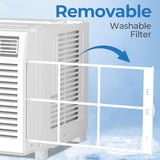 Electactic 5000 Btu Window Air Conditioner, AC Window Unit Up to 150 Sq.Ft, 2 Cooling & Fan Speeds,51DB Ultra-Quiet, Mechanical Controls, Air Conditioner for Bedroom, Apartment, Office