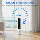 Windowless Portable Air Conditioner, 36 Inch Cooling Fans that Blow Cold Air, 3-in-1 Tower Fan with Remote, 3 Speeds, 120° Oscillation Swamp Cooler, 12H Timer Evaporative Cooler for Bedroom Indoor Use