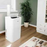 Whirlpool 14,000 BTU Portable Air Conditioner with Dehumidifier for Living Room, Apartment, or Bedroom, 115V, Portable AC for Large Rooms up to 700 Square Feet with Remote, 3 Speeds, and Timer, White