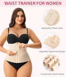 Gotoly Waist Trainer for Women Corset Shapewear Tummy Control Faja Body Shaper Postpartum Segmented Waist Cincher(Beige,Small)