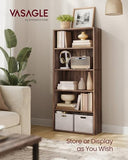 VASAGLE Custos Collection - Bookshelf, 5-Tier Bookcase, Book Shelf, Open Storage Shelf, 9.4 x 23.6 x 52.8 Inches