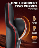 GTPLAYER Gaming Chair, Computer Office Chair with Pocket Spring Cushion, Linkage Armrests, Comfortable Leather Computer Chair, Black & Red