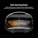 Typhur Dome 2 AI Smart Air Fryer, Large Flat Airfryer with Top & Bottom Heating, Self-cleaning Digital Fryer, PFAS free Ceramic Basket, Fits a 12" Pizza or Steaks, Whisper-Quiet, 120V