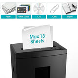 18-Sheet Shredders for Home Office Heavy Duty P-4 Security Level