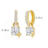 YOIHUR Cute Gold Hoop Earrings for Valentine's Day, 14K Gold Plated Hypoallergenic Jewellery CZ Huggie Drop Earrings, Zircon Butterfly Pendants Earring Jewelry Gifts for Women