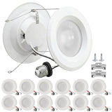 Hoyasin 6 Inch LED Recessed Lighting 12 Pack, 5CCT Retrofit Recessed Lights, Dimmable Can Lights, 2700K/3000K/3500K/4000K/5000K Selectable, 1050LM, 9.5W=110W, Fits 5/6" Cans, ETL & FCC, IC & Wet Rated