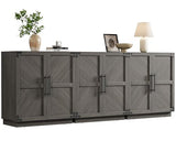 SICOTAS Large Modern Industrial Sideboard Buffet Cabinet with Storage Doors
