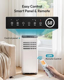 EUHOMY Portable Air Conditioners 8,000 BTU, Cools Up to 350 Sq.Ft, 4-in-1 Portable AC Unit with Cool, Fan, Dehumidifier Sleep Modes, 24H Timer, Remote, Window Installation Kit for Bedroom Living Room
