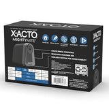 X-ACTO Pencil Sharpener, Mighty Mite Electric Pencil Sharpener, With Pencil Saver®, SafeStart® Motor, Black, 1 Count