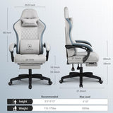 GTPLAYER Gaming Chair, Computer Office Chair with Pocket Spring Cushion, Linkage Armrests and Footrest, High Back Ergonomic
