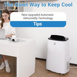 15,000 BTU Portable AC Cools 850 Sq.Ft., 3-in-1 Air Conditioner Portable, Quiet ≤54dB, Dehumidifier, Fan, Remote & 24H Timer, Easy Window Setup, Eco R32 for Low Maintenance