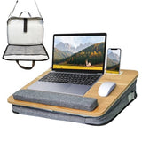 Lap Desk for Laptop Stand with Cushion, Adults with Storage Fits Up to 15.6in, Combines Features Bag and Pillow Table by Travel