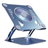 Laptop Cooling Stand with 3 Speed Fan, Adjustable Height Laptop Stand for Desk